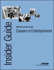 Front cover of Careers in Entertainment by WetFeet Staff