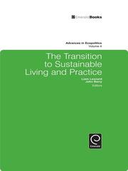 Front cover of The Transition to Sustainable Living and Practice by Liam Leonard