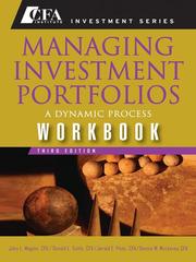 Front cover of Managing Investment Portfolios Workbook by John L Maginn CFA