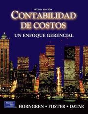 Cover of Contabilidad de costos by Charles T. Horngren
