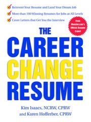 Front cover of The Career Change Resume by Karen Hofferber