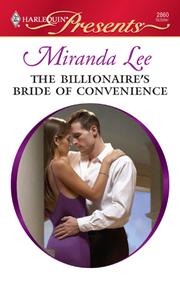 Front cover of The Billionaire's Bride of Convenience by Miranda Lee