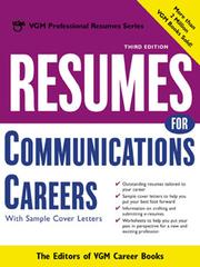 Cover of Resumes for Communications Careers by Editors of VGM Career Books