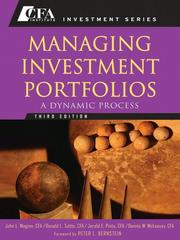 Front cover of Managing Investment Portfolios by John L Maginn CFA