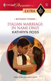 Cover of Italian Marriage by Kathryn Ross