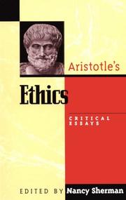 Cover of Aristotle's Ethics by Nancy Sherman