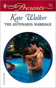 Front cover of The Antonakos Marriage by Kate Walker