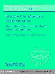 Front cover of Surveys in Modern Mathematics by Yulij Ilyashenko
