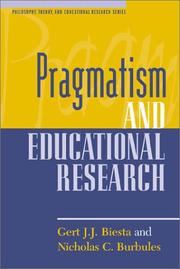 Cover of Pragmatism and Educational Research (Philosophy, Theory, and Educational Research) by Gert J. J. Biesta