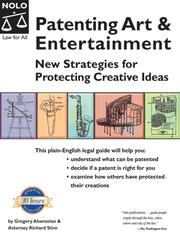 Front cover of Patenting Art & Entertainment by Gregory Aharonian