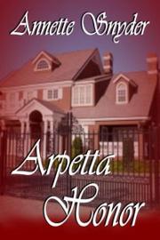 Cover of Arpetta Honor by Annette Snyder