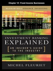 Front cover of Fixed Income Businesses by Michel Fleuriet