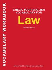 Front cover of Check Your English Vocabulary for Law by Rawdon Wyatt