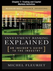 Front cover of Trading and Capital Markets Activities by Michel Fleuriet