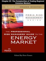 Cover of The Complexities of Trading Regional Emission Markets by Professional Risk Managers' International Association (PRMIA)