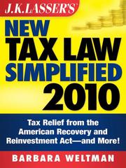 Front cover of J.K. Lasser's New Tax Law Simplified 2010 by Barbara Weltman