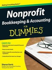 Front cover of Nonprofit Bookkeeping & Accounting For Dummies® by Sharon Farris