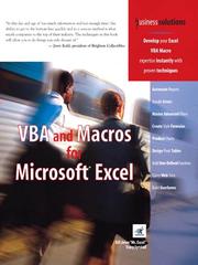 Cover of VBA and Macros for Microsoft Excel by Bill Jelen