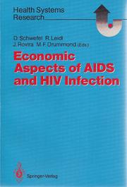 Front cover of Economic aspects of AIDS and HIV infection by Detlef Schwefel