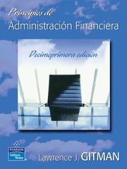 Front cover of Principios de Administracion Financiera by Lawrence J Gitman