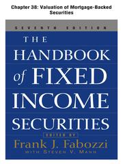 Front cover of Valuation of Mortgage-Backed Securities by Frank J. Fabozzi