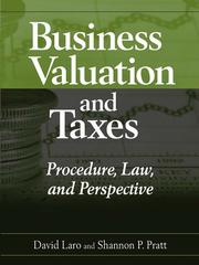 Cover of Business Valuation and Taxes by David Laro