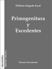 Front cover of Primogenitura y Excedentes by William Ramon Salgado Escaf