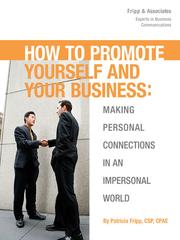 Cover of How to Promote Yourself and Your Business by Patricia Fripp