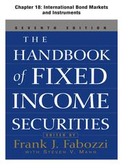 Front cover of International Bond Markets and Instruments by Frank J. Fabozzi
