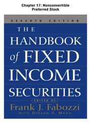 Front cover of Nonconvertible Preferred Stock by Frank J. Fabozzi