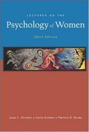 Cover of Lectures on the psychology of women by Joan C Chrisler