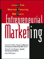 Front cover of Entrepreneurial Marketing by Leonard M Lodish