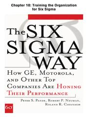 Front cover of Training the Organization for Six Sigma by Peter Pande