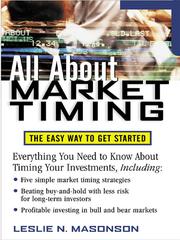 Front cover of All About Market Timing by Leslie N Masonson