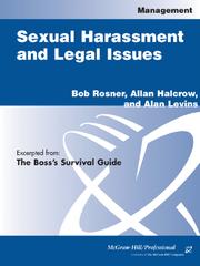 Front cover of Sexual Harrassment and Legal Issues by Bob Rosner