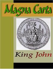 Front cover of THE MAGNA CARTA (The Great Charter) by King John
