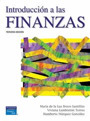 Front cover of Introduccion a las finanzas by Maria de la Luz Bravo Santillan