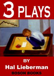 Cover of 3 Plays by Hal Lieberman by Hal Lieberman