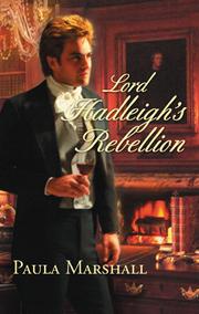 Front cover of Lord Hadleigh's Rebellion by Paula Marshall