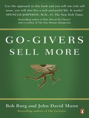 Front cover of Go-Givers Sell More by Bob Burg