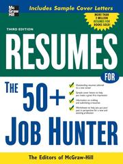 Cover of Resumes for 50+ Job Hunters by Editors of VGM Career Books