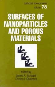 Front cover of Surfaces of Nanoparticles and Porous Materials by James A Schwarz
