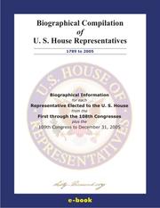 Front cover of Biographical Compilation of U. S. House Representatives (1789 – 2005) by J. E Quidam