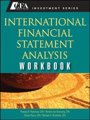 Cover of International Financial Statement Analysis Workbook by Thomas R. Robinson