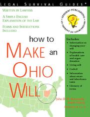 Cover of How to Make an Ohio Will by John Willamowski