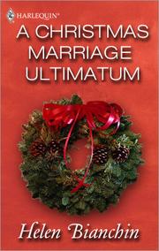 Front cover of A Christmas Marriage Ultimatum by Helen Bianchin