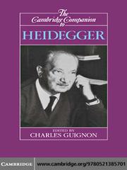 Front cover of The Cambridge Companion to Heidegger by Charles Guignon