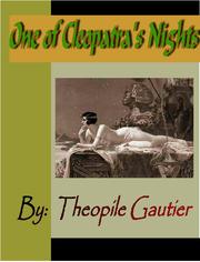 Front cover of One of Cleopatra's Nights by Théophile Gautier