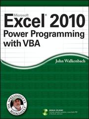 Cover of Excel® 2010 Power Programming with VBA by John Walkenbach