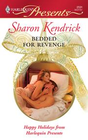 Cover of Bedded for Revenge by Sharon Kendrick